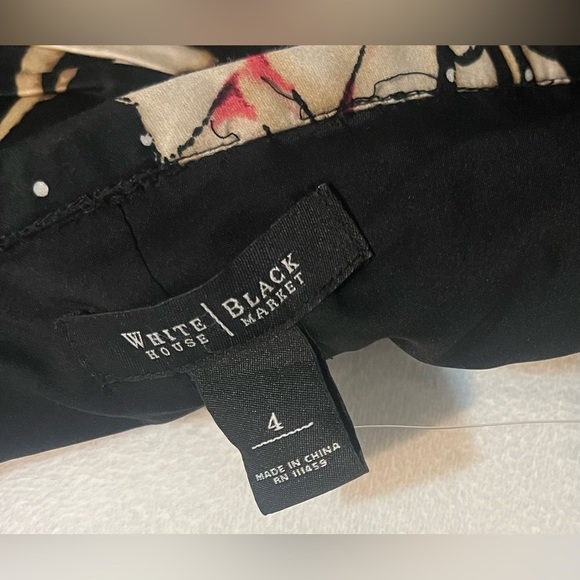 WHBM Ruched Printed Skirt with Liner - Picture 4 of 5